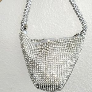 Silver Rhinestone Handbag
